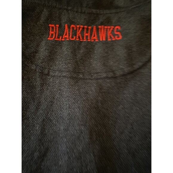 Chicago Blackhawks NHL Logo 1/4 Zip Pullover Shirt Gray Mens Size XL Extra Large - Picture 8 of 8